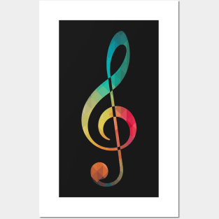 Rainbow pattern note Sol silhouette Posters and Art